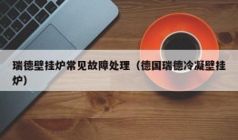 瑞德壁挂炉常见故障处理（德国瑞德冷凝壁挂炉）